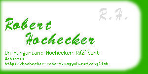 robert hochecker business card